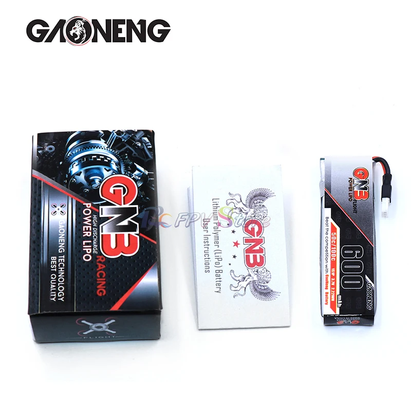 5 шт. аккумулятор Gaoneng GNB 1S 600 мА/ч 3 7 V 50C/100C 51005 штепсельной вилки разъём для Lipo