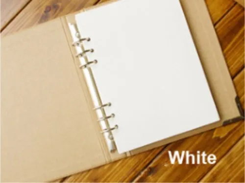 White insert album Пустая Обложка с отрывными листами крафт-бумаги альбом граффити дневник фотоальбом ручной работы DIY Фотоальбом скрапбукинг свадебный альбом - Цвет: White insert album