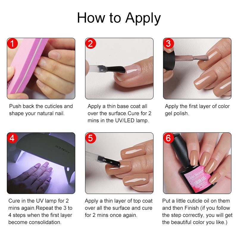 

Clou Beaute Semi Permanent Varnish UV/LED Gel Nail Polish 15ml Hybrid Nail Gel Polish Set Any 20pcs Soak Off White Nail Art