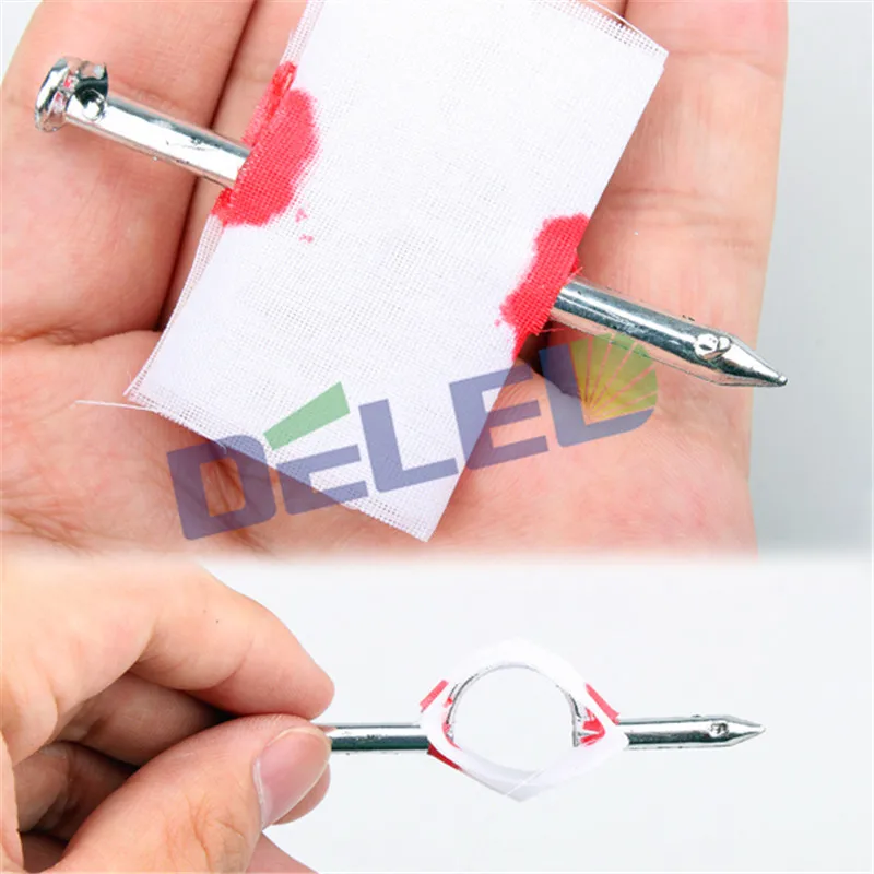 Лидер продаж 2 шт. Поддельные крови искусственных ногтей через палец с бинтом