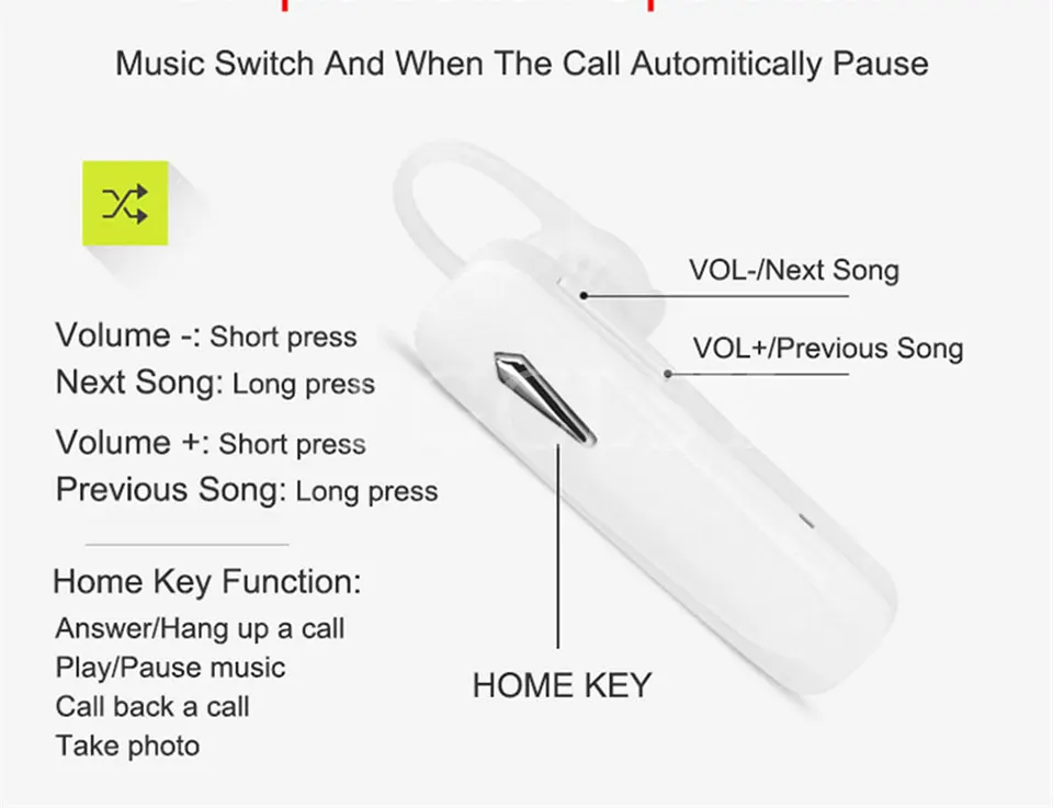 FGCLSY M163, Bluetooth наушники, беспроводная гарнитура, мини наушники, громкая связь, Bluetooth, наушник с микрофоном для iphone телефона