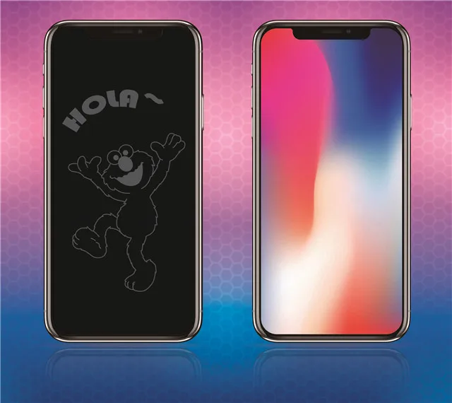 Sailor Moon One Piece Sesame Street Totoro Pattern For iPhone X XR XS Max 3D Full Screen Protector Tempered Glass