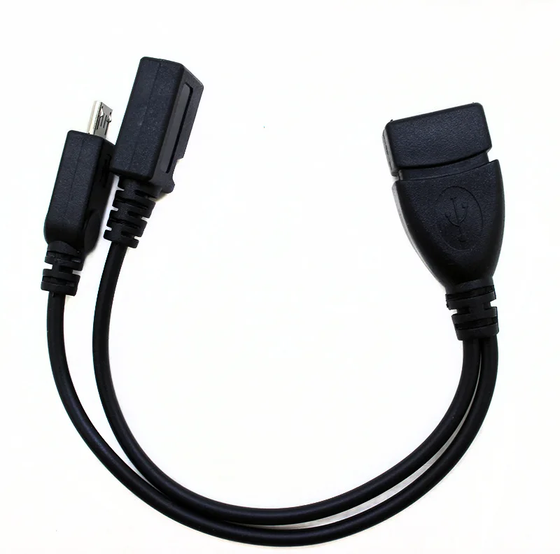 DHL или Fedex доставка микро USB штекер к гнездо OTG адаптер кабель + Micro мощность 500