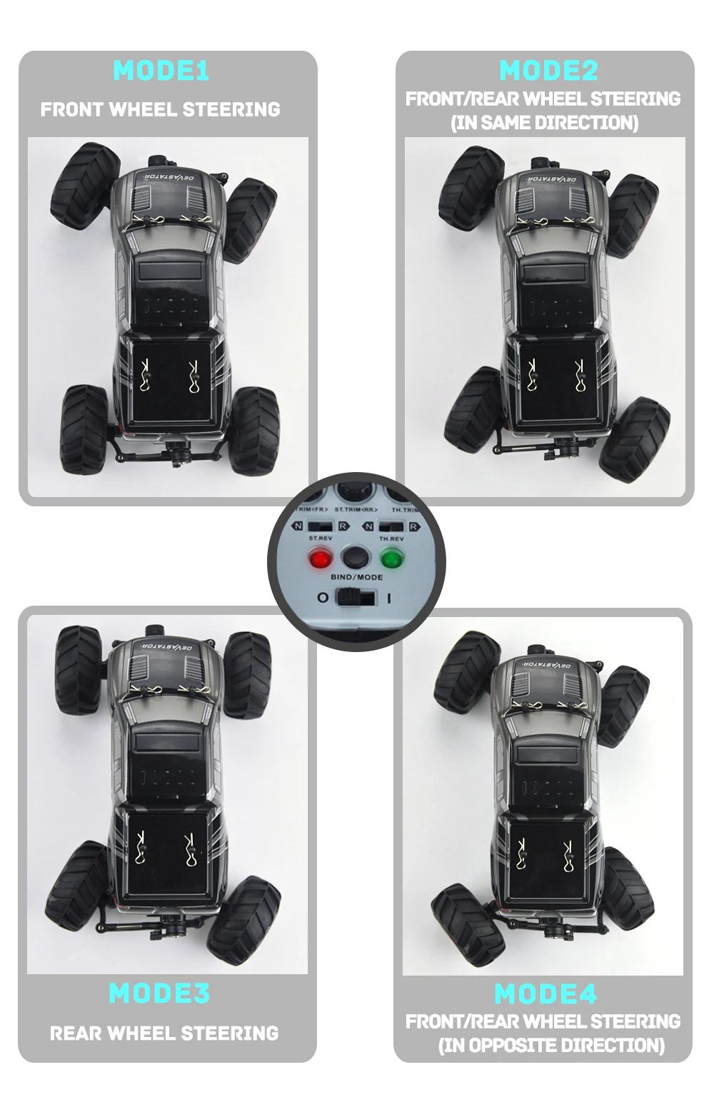 HBX RC автомобиль 4WD 2,4 ГГц 1:24 Масштаб Гусеничный пульт дистанционного управления автомобиль 4 колеса руль внедорожный автомобиль модель перезаряжаемые наклейки серый