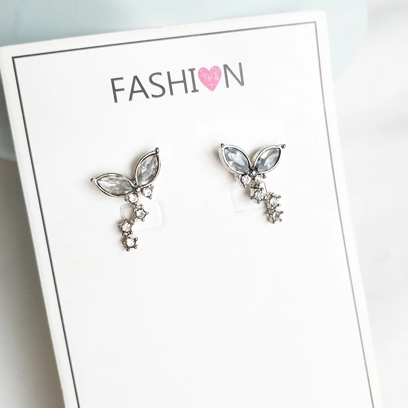 MTCHONG Романтический серебро Цвет Jewelry лепестки цветка Форма кубического циркония