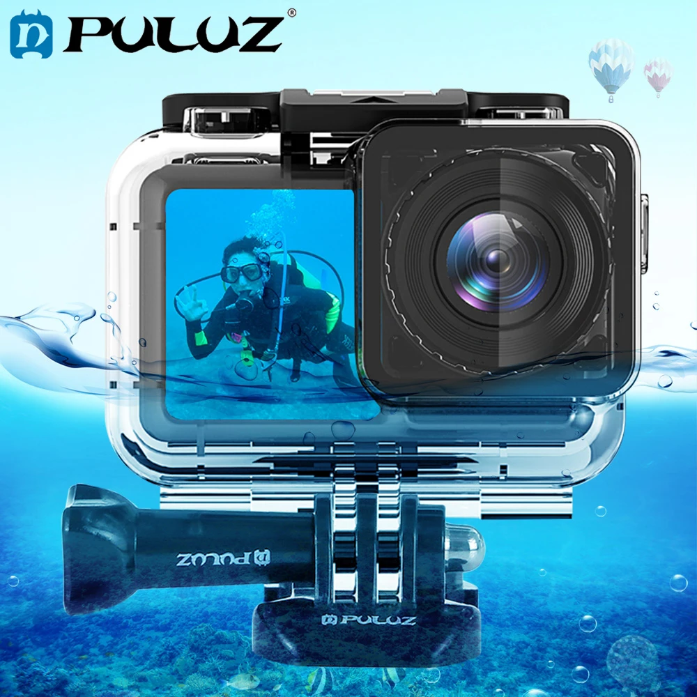 

PULUZ 45 м подводный водонепроницаемый чехол для дайвинга для DJI Osmo ac4, с пряжкой базовое крепление и винт