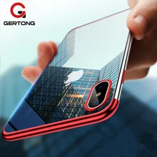Smart Transparent Case For iPhone 7 8 6 6S S Plus X SE 10 11 13 12 Pro XS Max XR Plating Soft TPU Phone Bags Cases Armor Cover