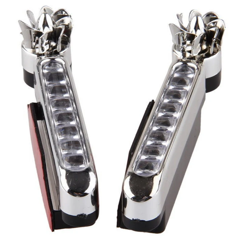 1 пара 8 x светодиодов Без проводки Решетчатые автомобильные огни с вращением вентилятора для автомобильных противотуманных / дневных ходовых огней.