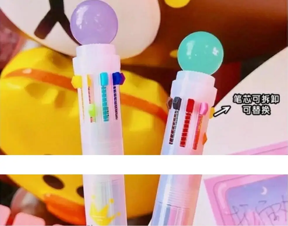 Женская ручка для счета разноцветная шариковая цветная школьный приз