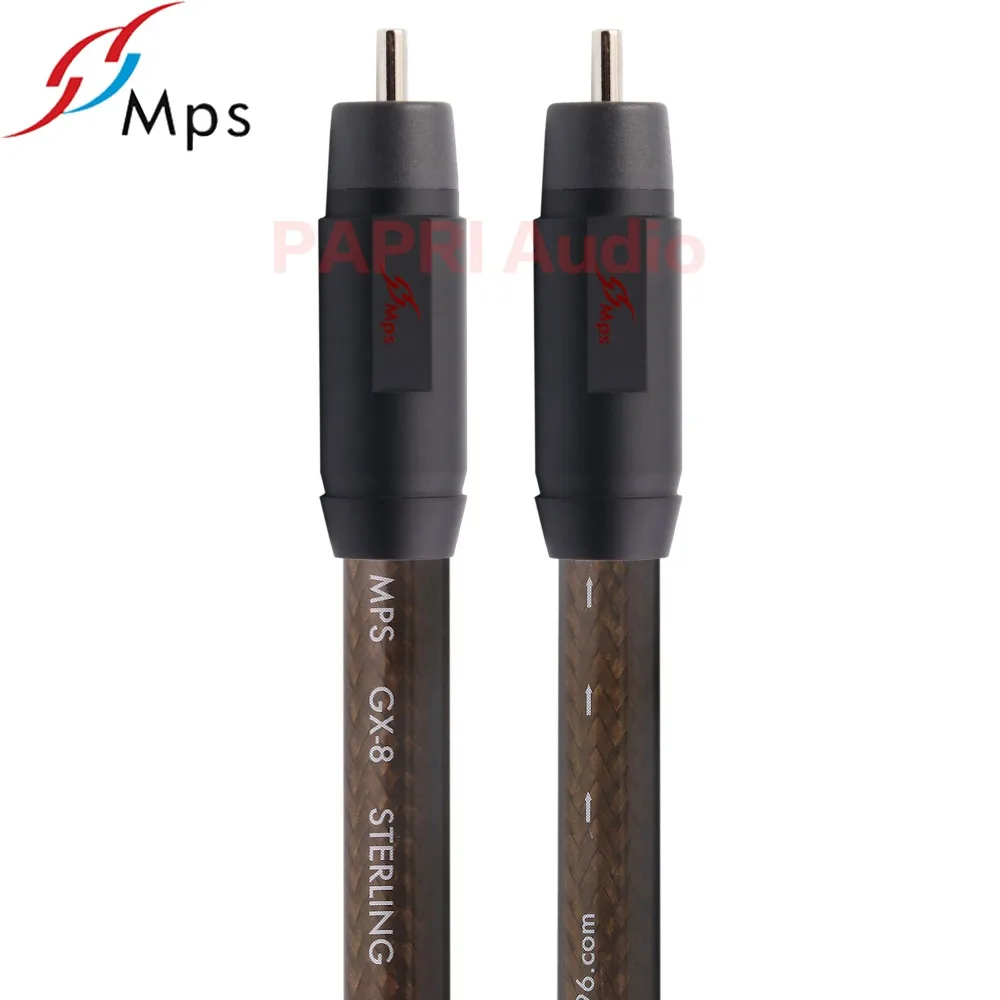 PAPRI Newest GX 8R RCA кабель с родиевым покрытием 99.9997% чистый серебряный аудиопровод HiFi 2