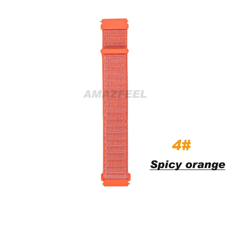 4.spicy orange Нейлоновый ремешок для часов Garmin Forerunner 245 Music/Forerunner 645 ремешок/Vivoactive 3 band/vivomove HR сменный Браслет - Цвет: 4.spicy orange