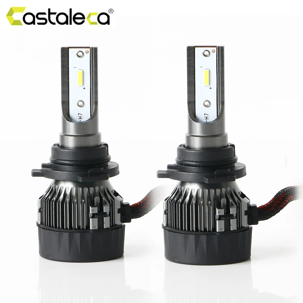 Светодиодсветодиодный лампы для автомобильных фар Castaleca H4 H7 H11 H1 9005 супер яркие
