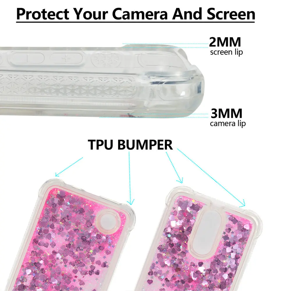 Glitter Stars Cover for LG K10 2017 M250 M250Y M250DS LGM250 LG-M250 K 10 Dynamic Liquid Quicksand Soft TPU Back Case |
