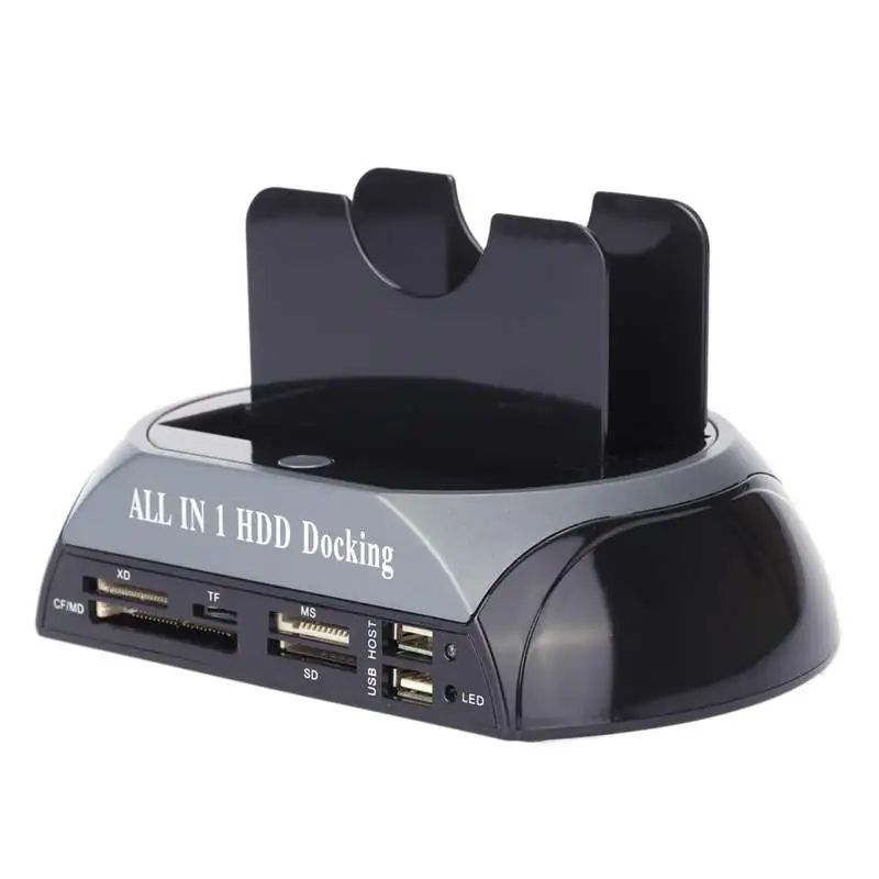 2,5 дюйма 3,5 Sata/Ide Hdd чехол 2-Dock Dual Bay жесткий диск Док-станция E-Sata кард-ридер концентратор Usb корпус Hdd корпус