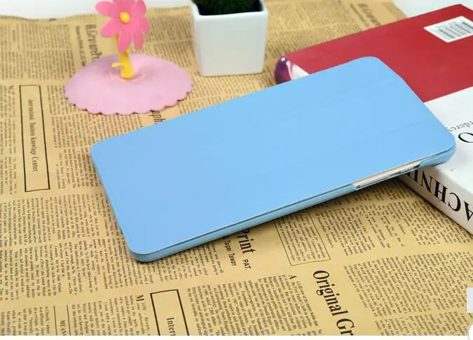 Из искусственной кожи чехол для HuaWei MediaPad T1 8,0 дюймов S8-701U S8-701W T1-821W T1-823L для Honor S8 планшетный защитный чехол+ стилус - Цвет: Синий