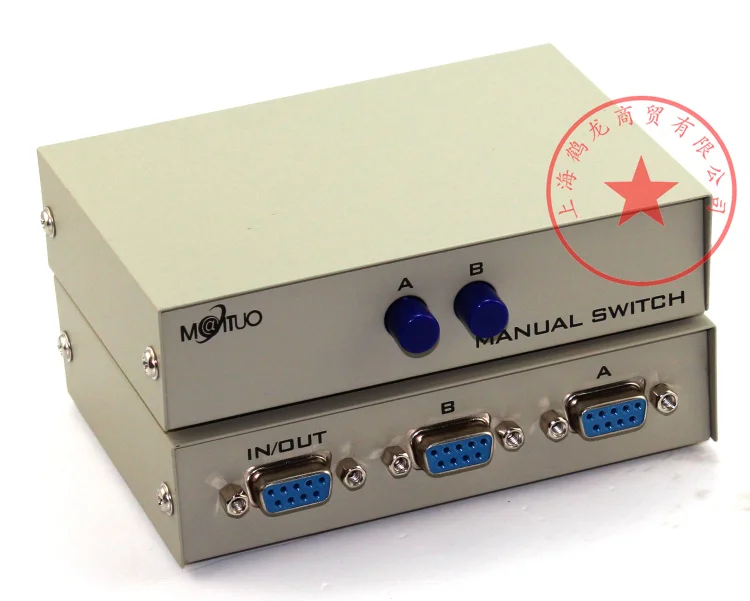 Ручной переключатель для ПК 2 порта диагональ DB9|2 port|rs232 switchserial port switch |