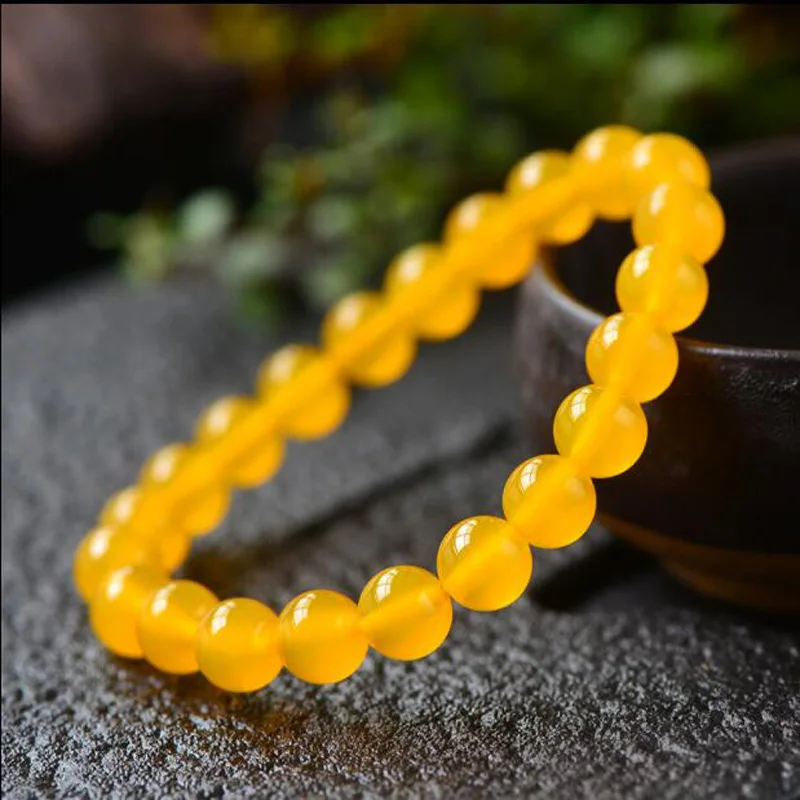 Классические браслеты 8 мм из натурального агата халцедона и нефрита для мужчин
