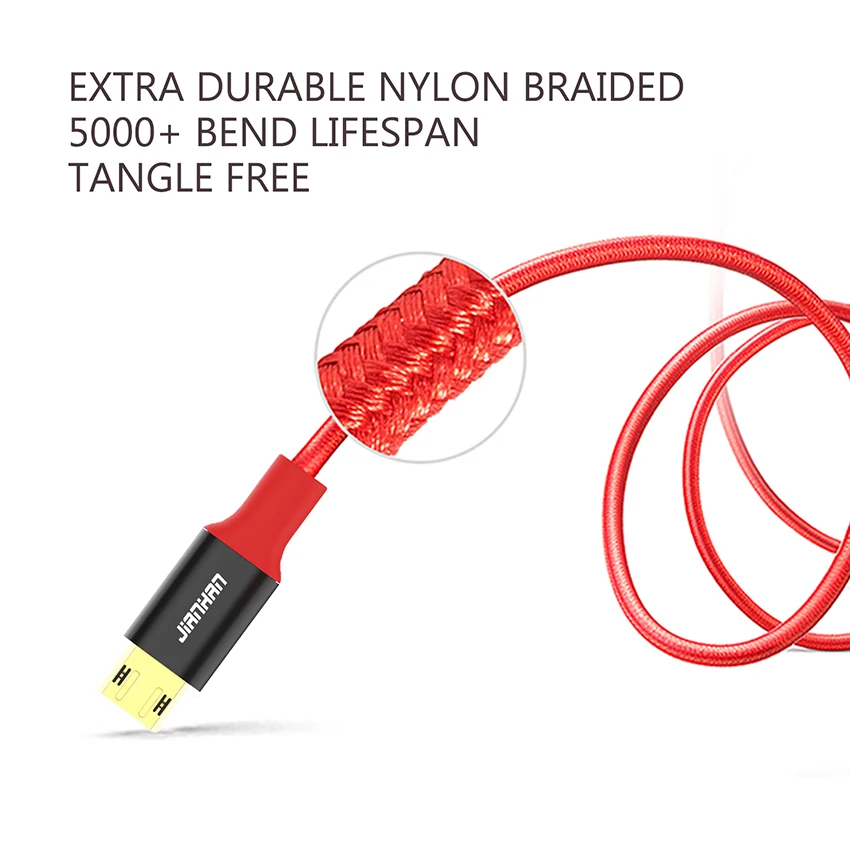 Реверсивный кабель микро USB JianHan быстрое зарядное устройство 5V2A шнур для передачи
