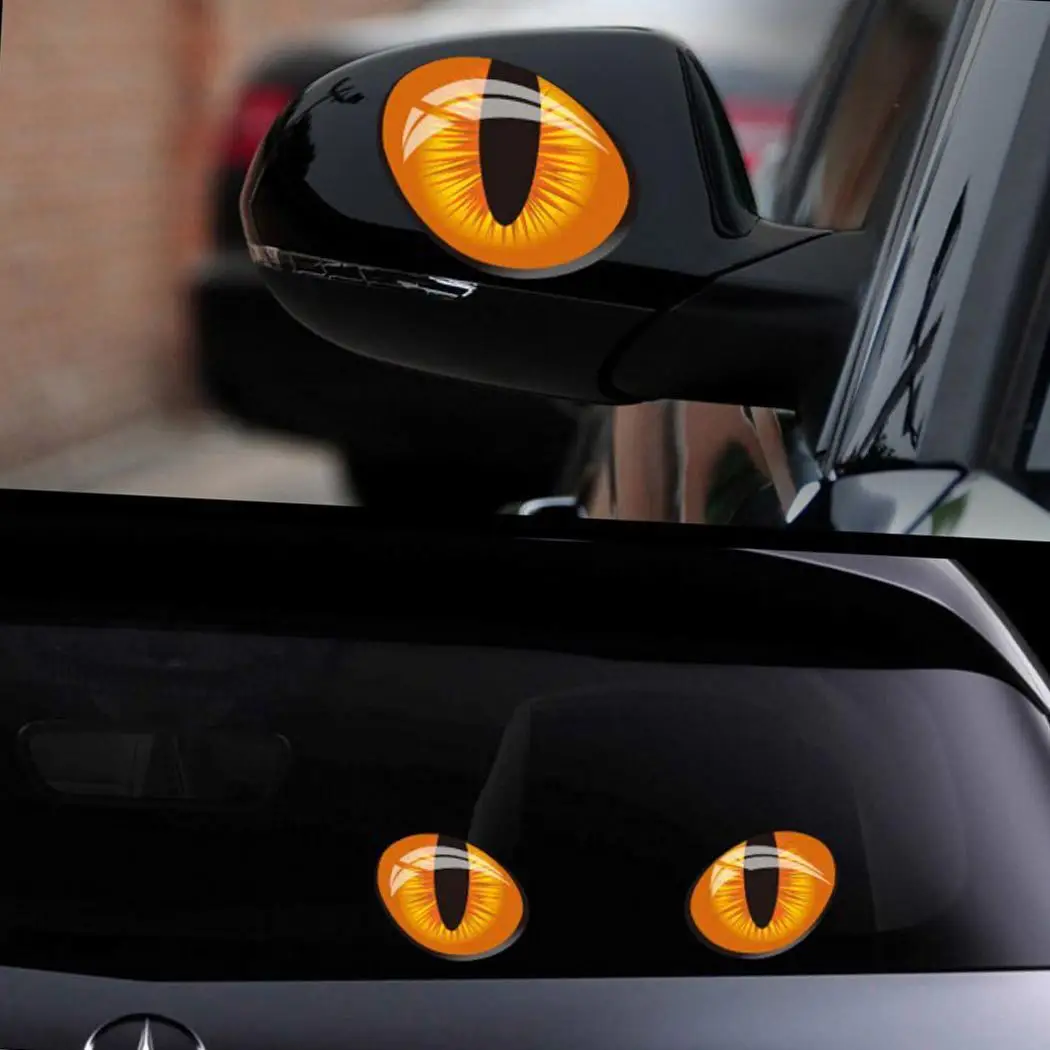 New Cartoon Simulation Cat's Eye Car Decorative Stickers Reflective Body Rearview Mirror | Автомобили и мотоциклы