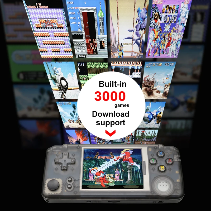 

Handheld Game Console 3.0 Inch Console 16G ROM Built-in 3000+ Different Games Support For NEOGEO/GBC/FC/CP1/CP2/GB/GBA