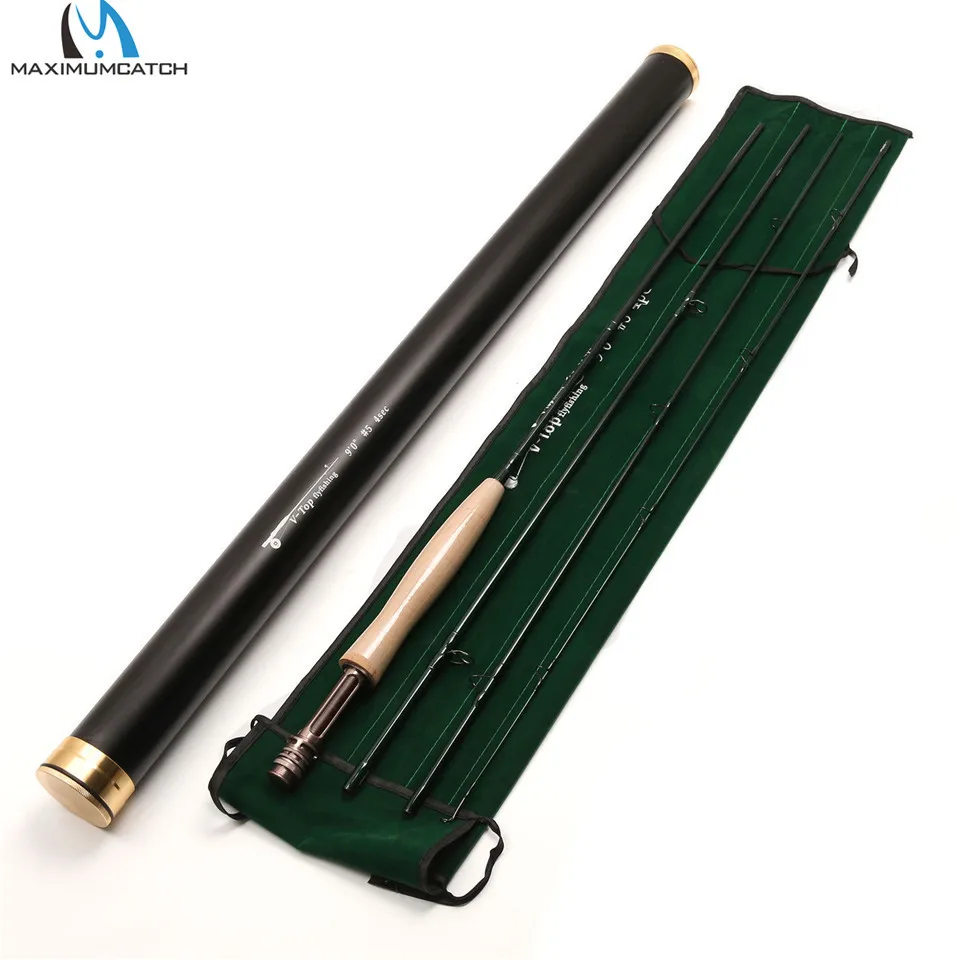 Maximumcatch Fly Rod 40T+ 46T SK углеродное быстрое действие AAAA пробковая ручка с алюминиевой трубкой Удочка 5/6/8WT 9FT