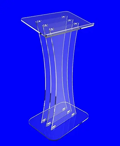 Фиксатор отображает прозрачный акриловый люцитовый Подиум кафедры