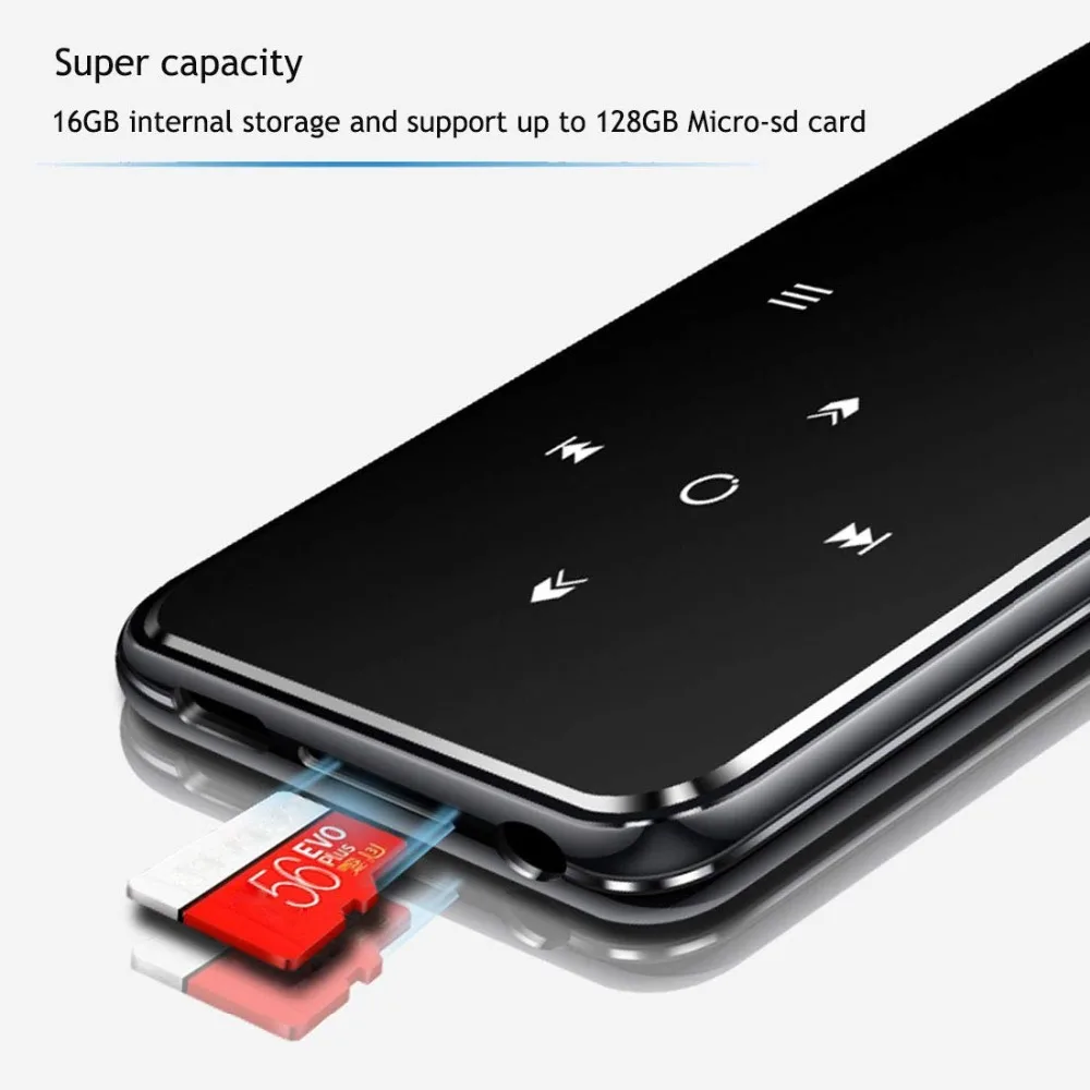 MP4 плеер с Bluetooth 4 0 сенсорная кнопка встроенный динамик 16G Lossless музыкальный видео 2
