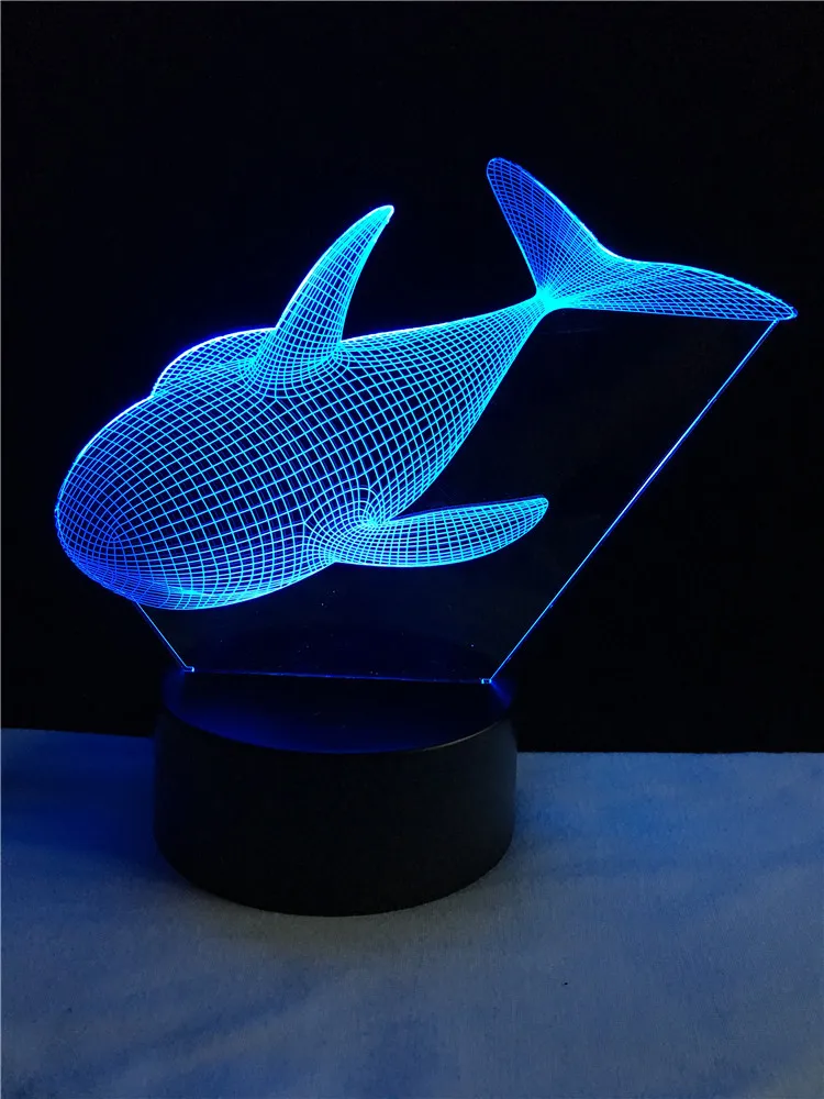 GAOPIN Творческий животных КИТ 3D лампа RGB светодиодный USB настроение Иллюзия