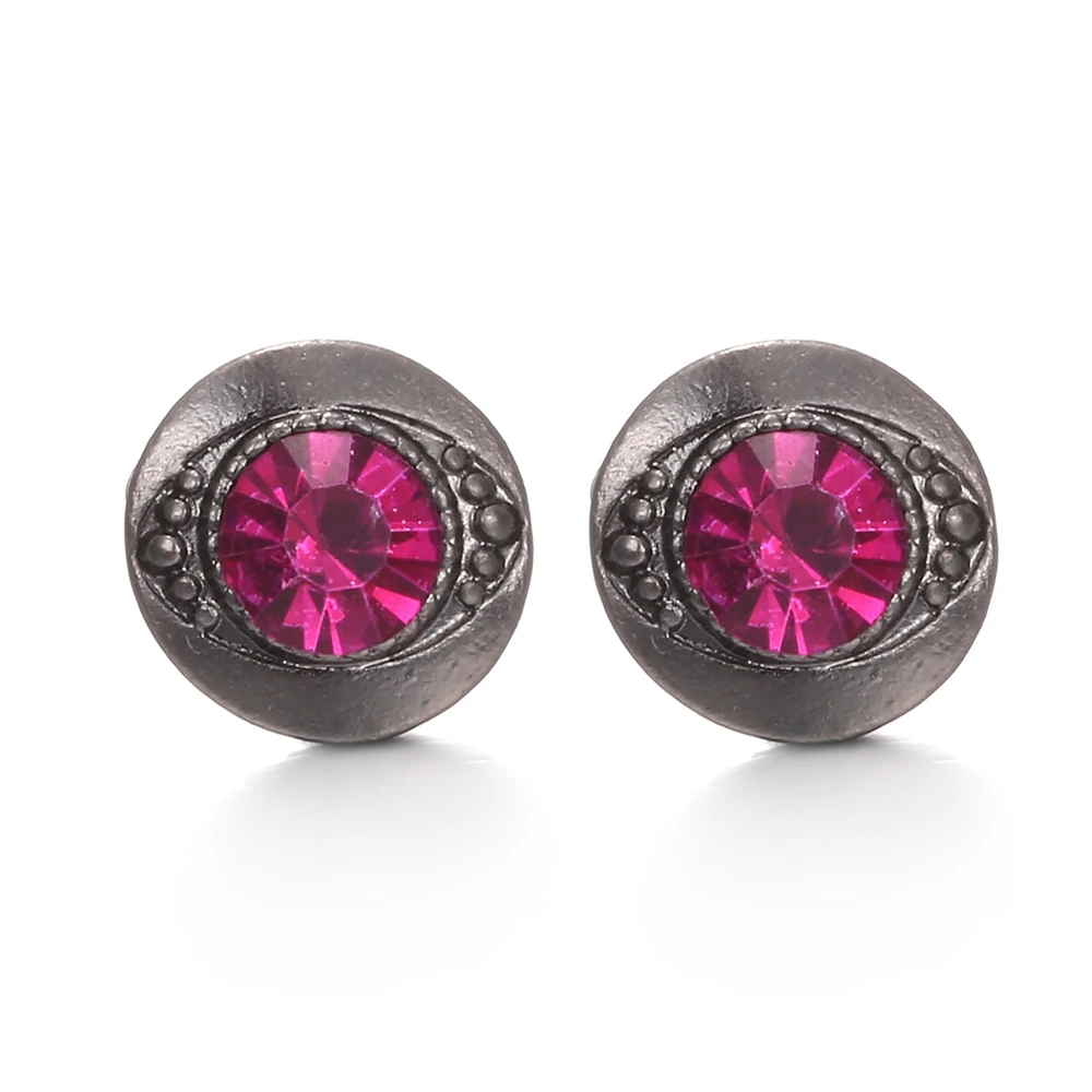 6 видов цветов мини серьги в форме глаз с кристаллами имбирь Кнопка Винтаж