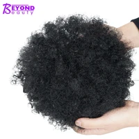 short kinky curly drawstring bun afro black african american chignon bun hair pieces with clip synthetic