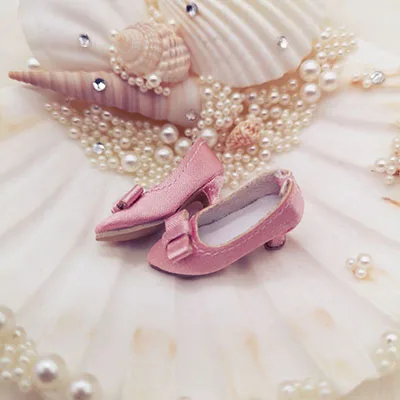 pink 1 пара Очаровательная кукла атласная обувь на высоком каблуке для 1/6 Blyth, Kurhn, Azone, OB24, OB27 кукла обувь Одежда Аксессуары - Цвет: pink