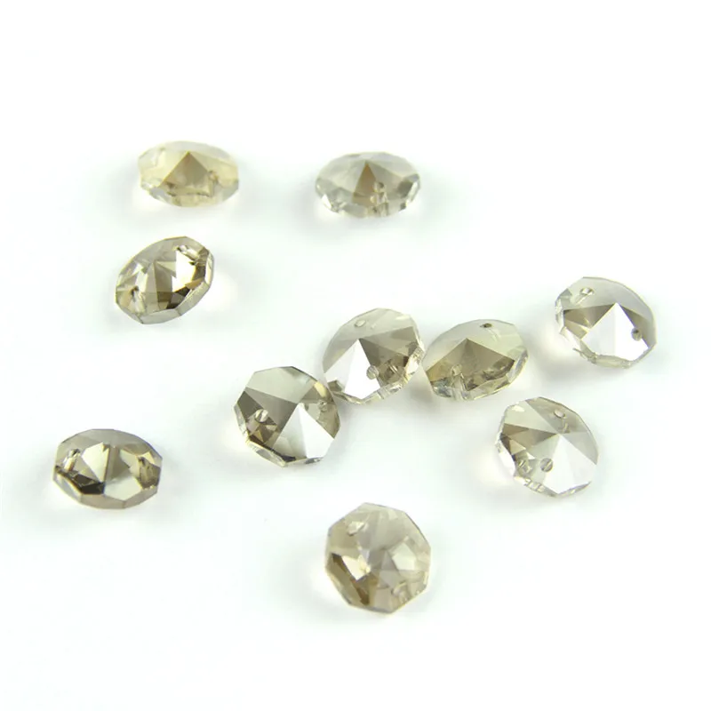 1000 шт./лот коньяк два отверстия 14 мм хрустальные люстры люстра стеклянная призма