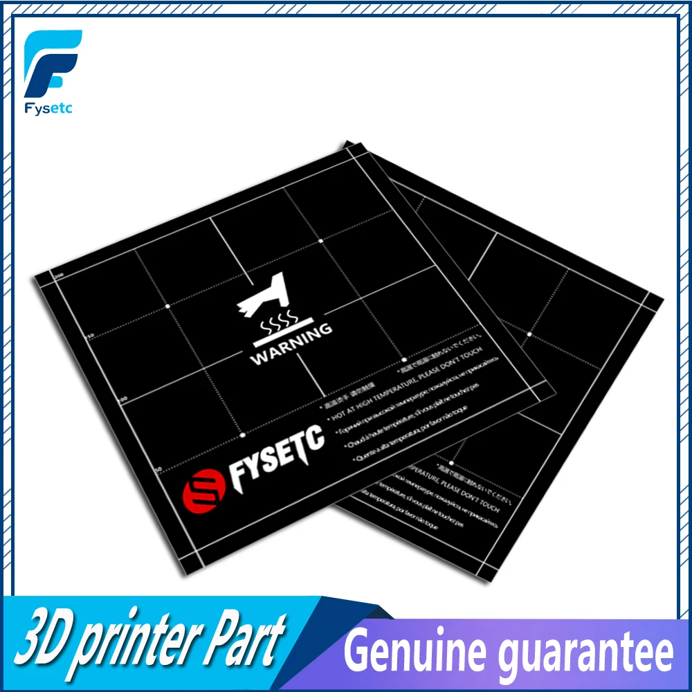 

2pcs Heat Hot Bed Sticker Coordinate Printed 220x220mm Surface Build Sheet Plate For Anet A6 A8 Tarantula Ender 5 3D Printer