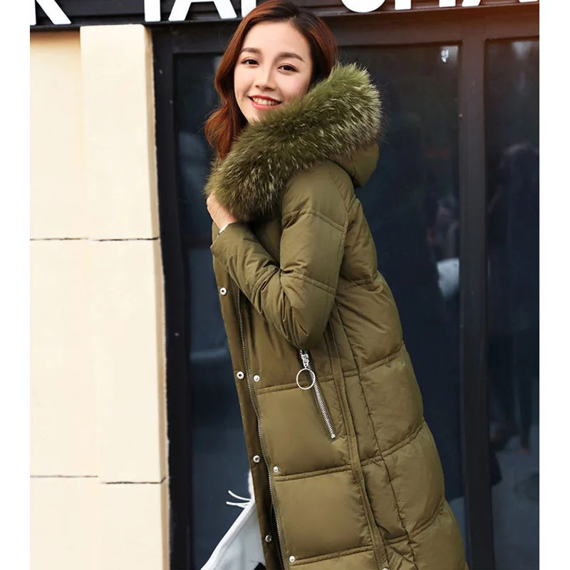 Women's Down Jackets Long over the knee Outwear 2018 New clearance specials thickening Big size White Duck Warm Coats ZS543 | Женская