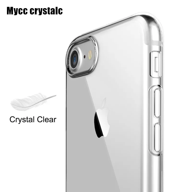 Ультратонкий Мягкий чехол из ТПУ с кристаллами для iPhone 6 6s 7 8 Plus X 4 4S 5c 5 5S SE бампер