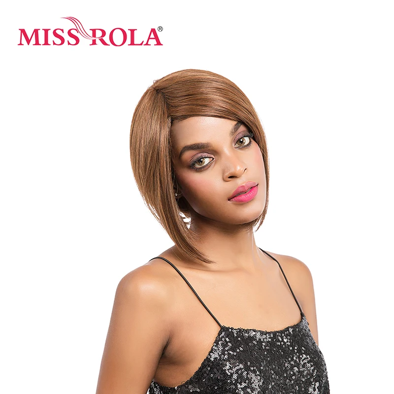 Miss Rola короткие прямые синтетические волосы парики 2 10 дюймов канекалон Высокая