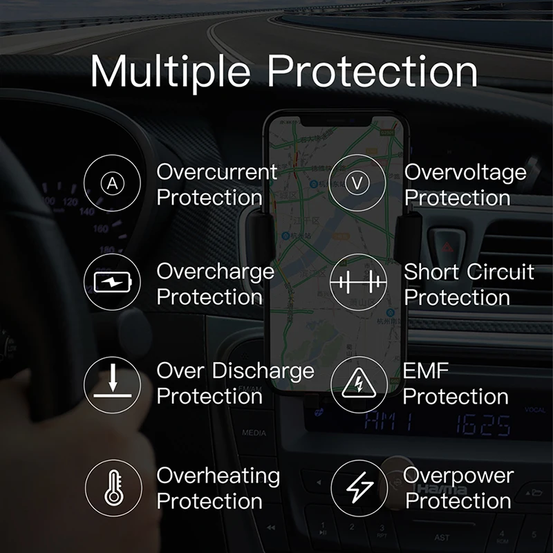 TOTU 2 in 1 Wireless Fast Charging Car phone holder stand For iPhone X 8 Plus Mount Qi Charger for Samsung S8 | Мобильные телефоны