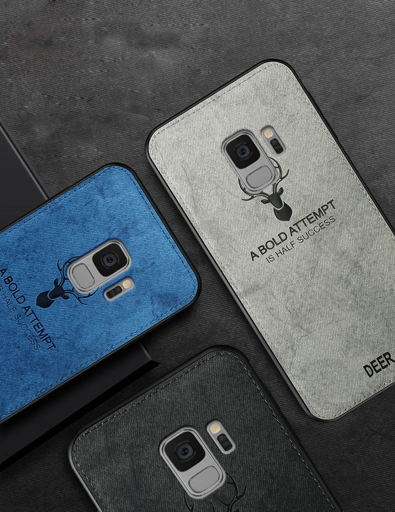 • Ткань модного классического оленя тканью матовый чехол для samsung Galaxy Note 8 9 S8 A6 плюс S6 S7 S10 S10e 5G A7 A10 A20 A30 A50 A60 A70 M10 M30