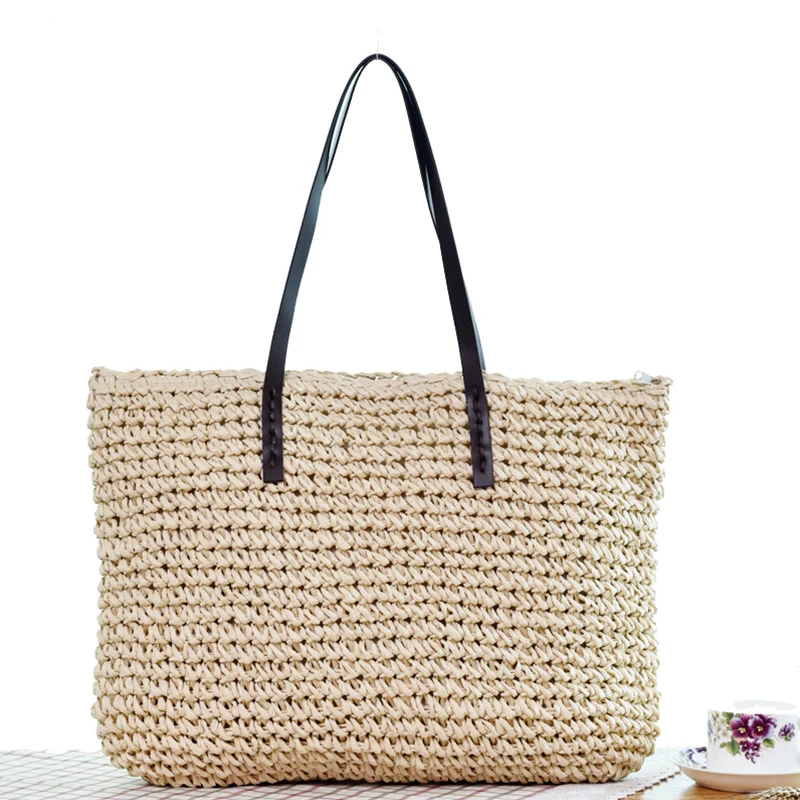 Летняя новая женская пляжная сумка Женская круглая соломенная ручной работы