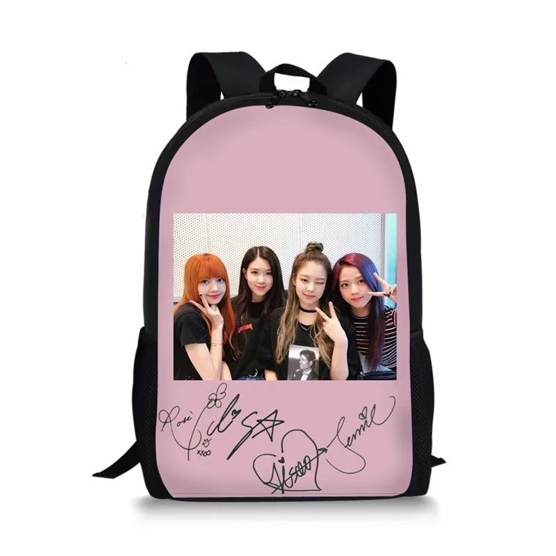 As Pictures THIKIN Blackpink школьные рюкзаки для девочек известный K POP Star Детский рюкзак подростковый ранец школьная сумка на заказ Mochila Escolar - Цвет: As Pictures
