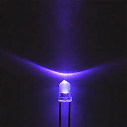 

100pcs F3 3mm Round Ultra Violet LED UV Light 395-400nm Purple Lamp NEW