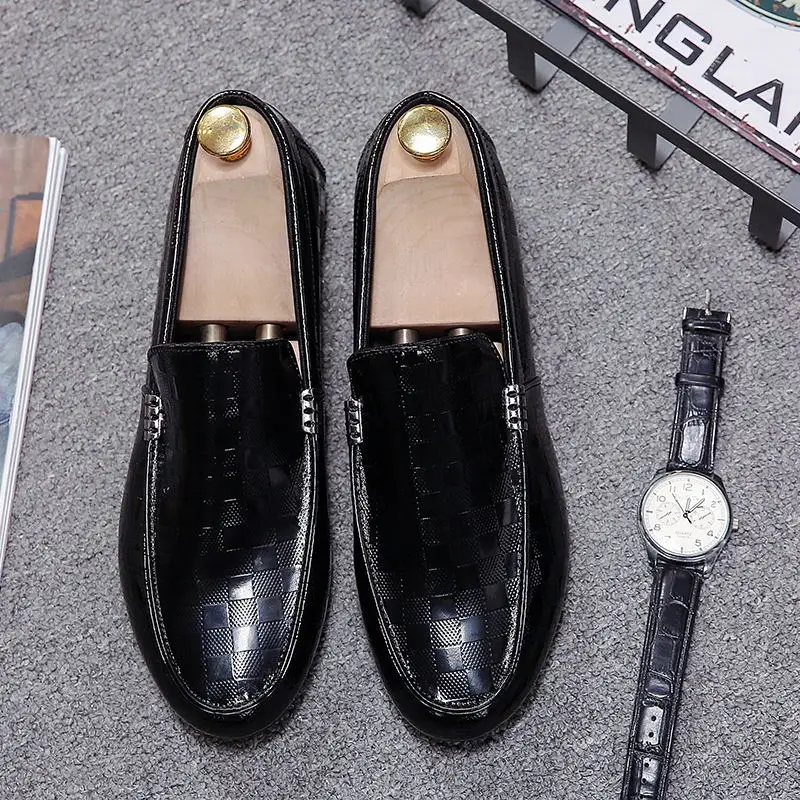 

LAISUMK Leather men's Loafers Design Superstar non-slip Peas Shoes men's Flat Shoes