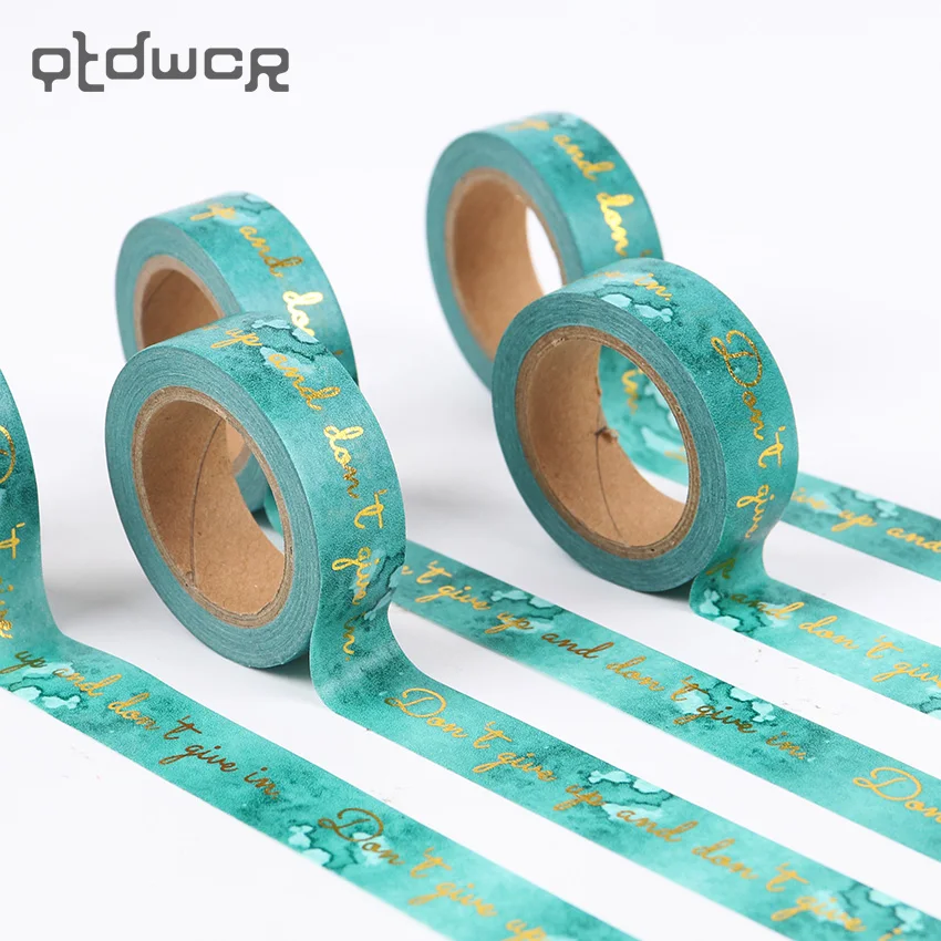 

1PC Foil Words Washi Tape Japanese Kawaii Scrapbooking Tools Masking Tape Christmas Photo Album DIY Decorative Tapes 15mmX10m