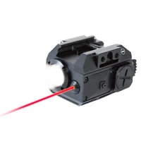 tactical weapon pistol gun led flashlight with 650nm 5mw red laser sight scope pointer for picatinny weaver rail