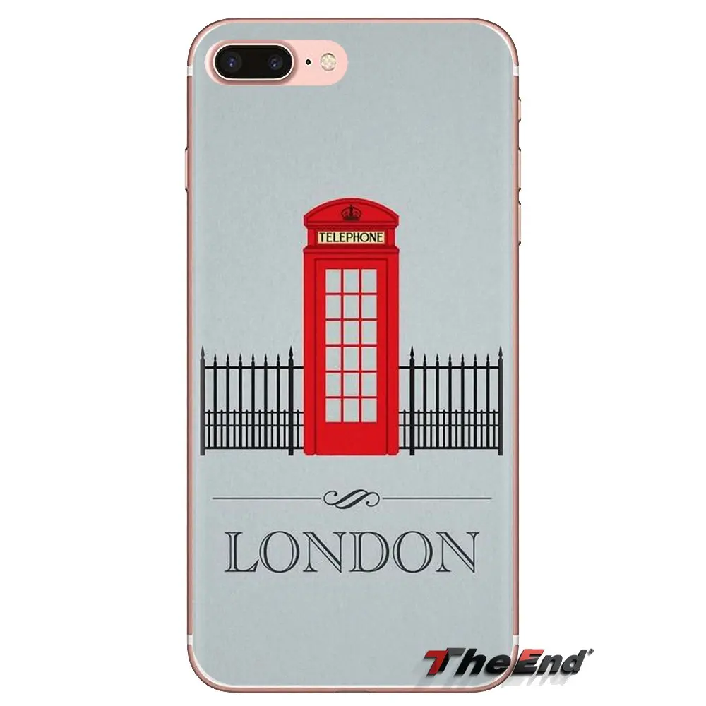 Soft Transparent Shell Cover For Xiaomi Redmi 4A S2 Note 3 3S 4 4X 5 Plus 6 7 6A Pro Pocophone F1 Red London Telephone Booth Box |