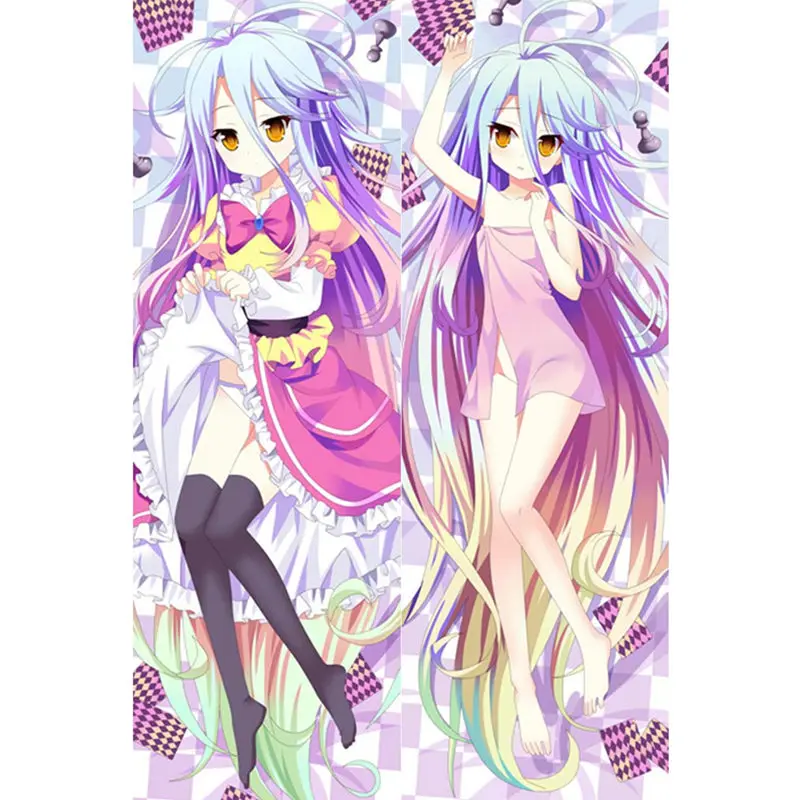Аниме игры без жизни, накидка для подушки, Shiro Dakimakura Чехол для крутых мальчишек 3D двухсторонняя постельное белье облегающие жизнь тела подушку Чехол NG02A