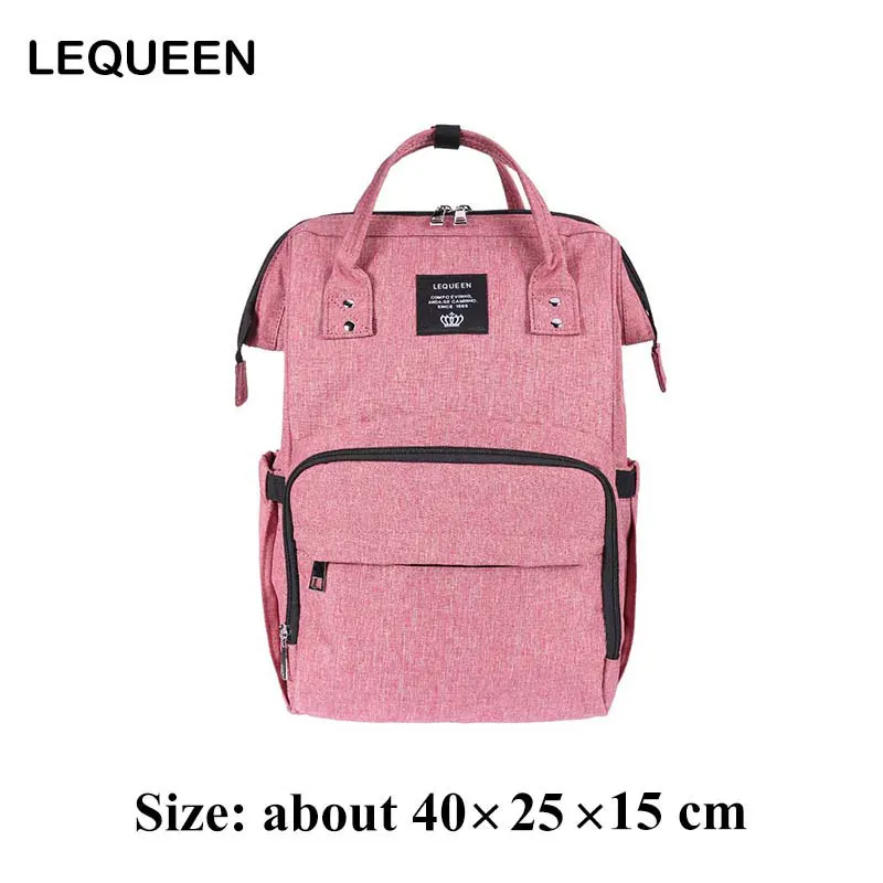 LEQUEEN сумка для подгузников для беременных, рюкзак, модная сумка для подгузников, Большая вместительная сумка для мам, рюкзак для подгузников, водонепроницаемая дорожная сумка для кормления - Цвет: 34