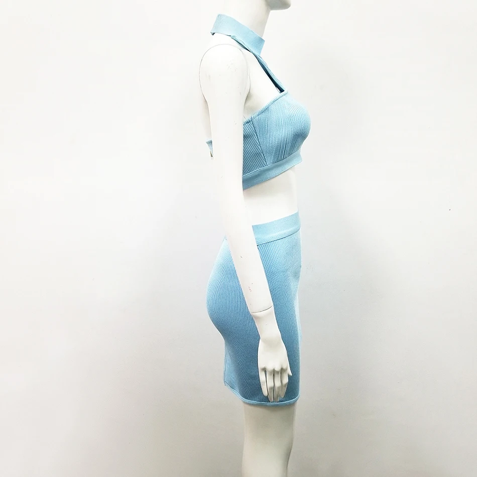 Комплект из двух предметов летний бандажный женский костюм 2020 сексуальный