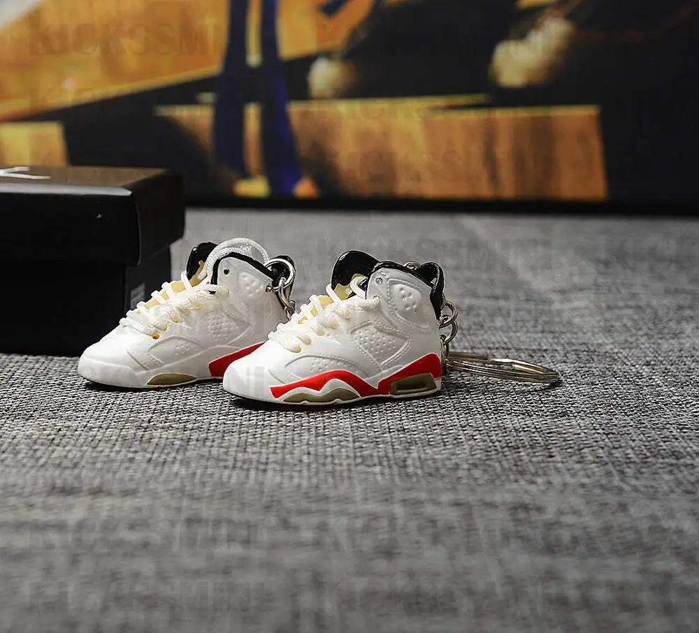 sk016-3 a shoe Дропшиппинг AIR JORDAN 6 RETOR кроссовки брелки 1/6 масштаб 3D мини-кроссовки JORDAN Брелок Кукла аксессуар - Цвет: sk016-3 a shoe