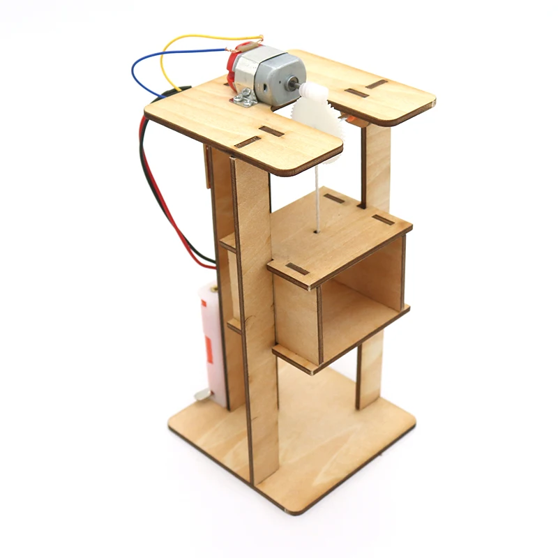 Diy Электрический подъемник Детская образовательная игрушка лифт Модель наука